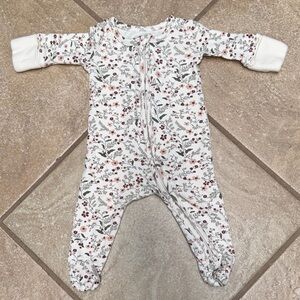 Colored Organics Floral Newborn Onesie